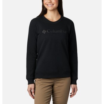 Columbia Ženske Majice S Kapuljačom - Logo Crew Top Crne | WYNT-09476